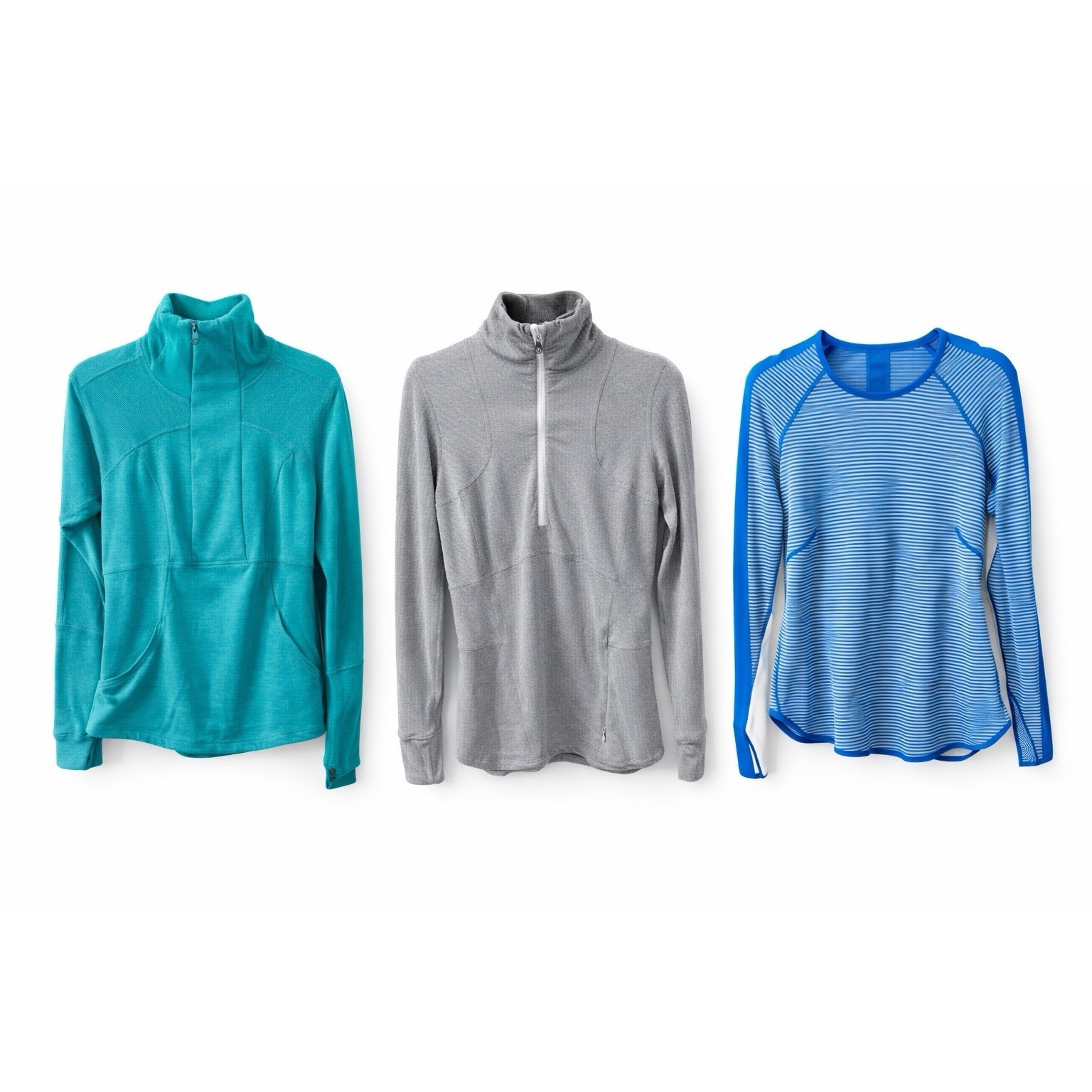 3pc- Lululemon Long Sleeve Top, Jacket Blue Gray Size 6